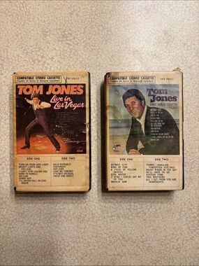 Tom Jones Cassette Tapes - Live in Las Vegas & Funny Familiar Forgotten Feelings